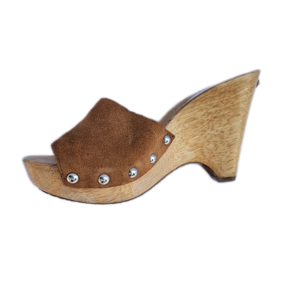 Michael Kors Y2K Wooden Platform Heels, Size 7.5